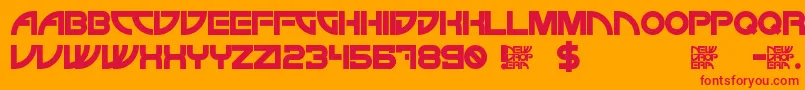 NewDropEra Font – Red Fonts on Orange Background