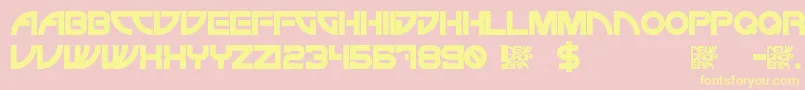 fuente NewDropEra – Fuentes Amarillas Sobre Fondo Rosa