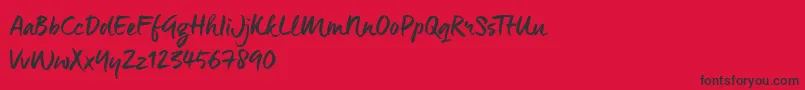 ManeoTrial Font – Black Fonts on Red Background