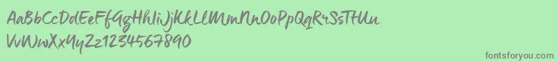 ManeoTrial Font – Gray Fonts on Green Background