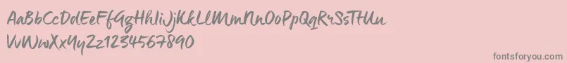 ManeoTrial-Schriftart – Graue Schriften auf rosa Hintergrund