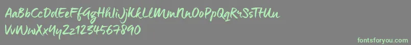 ManeoTrial Font – Green Fonts on Gray Background