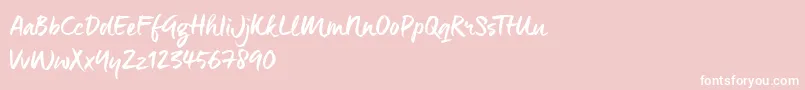 ManeoTrial Font – White Fonts on Pink Background