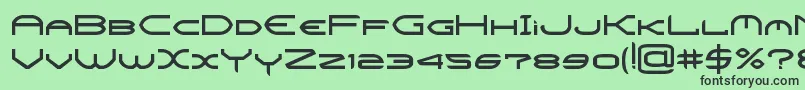 フォントCrysisBold – 緑の背景に黒い文字