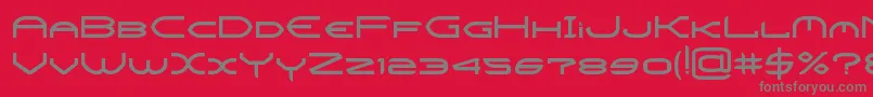 CrysisBold Font – Gray Fonts on Red Background