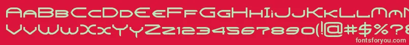 CrysisBold Font – Green Fonts on Red Background