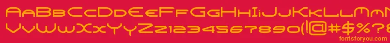 CrysisBold Font – Orange Fonts on Red Background