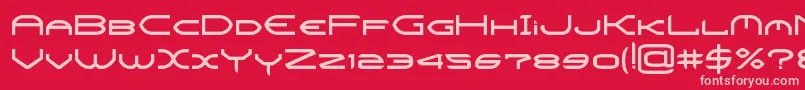 CrysisBold Font – Pink Fonts on Red Background