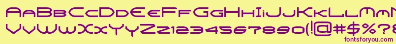 CrysisBold Font – Purple Fonts on Yellow Background