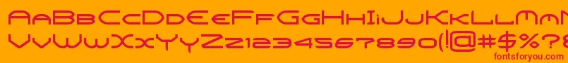 CrysisBold Font – Red Fonts on Orange Background
