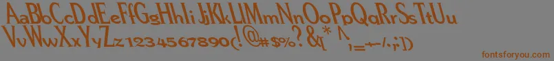 Pere Font – Brown Fonts on Gray Background