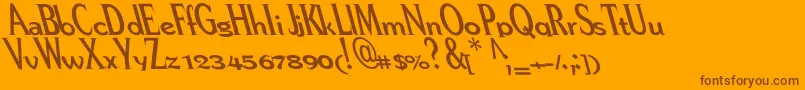 Pere Font – Brown Fonts on Orange Background