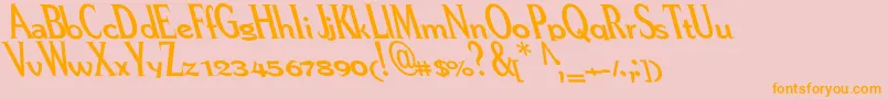Pere Font – Orange Fonts on Pink Background