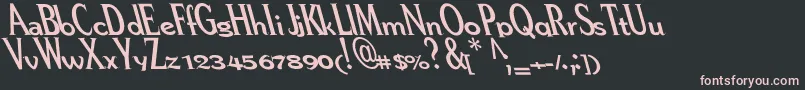 Pere Font – Pink Fonts on Black Background
