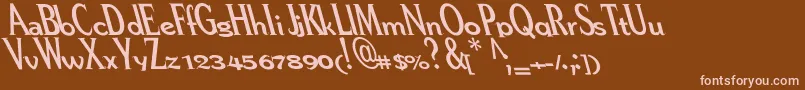 Pere Font – Pink Fonts on Brown Background