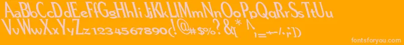 Pere Font – Pink Fonts on Orange Background