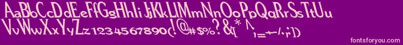 Pere Font – Pink Fonts on Purple Background