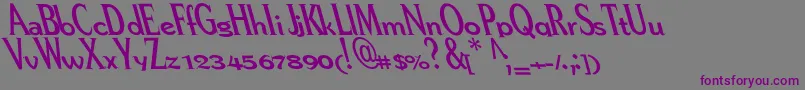 Pere Font – Purple Fonts on Gray Background