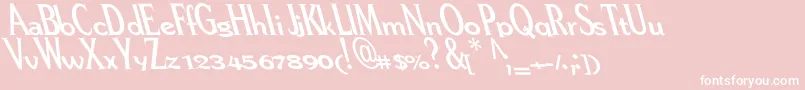 Pere Font – White Fonts on Pink Background