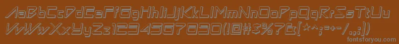 Czcionka Astronboywonder – szare czcionki na brązowym tle