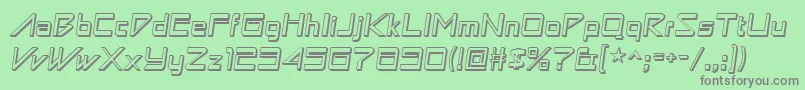 Astronboywonder Font – Gray Fonts on Green Background