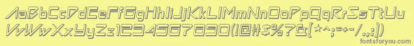 Astronboywonder Font – Gray Fonts on Yellow Background