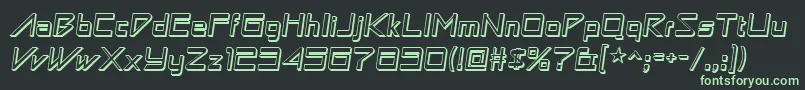 Шрифт Astronboywonder – зелёные шрифты на чёрном фоне
