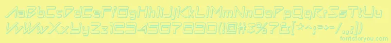 Astronboywonder-fontti – vihreät fontit keltaisella taustalla