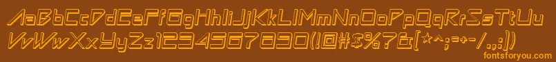 Astronboywonder Font – Orange Fonts on Brown Background