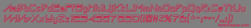 Astronboywonder Font – Red Fonts on Gray Background