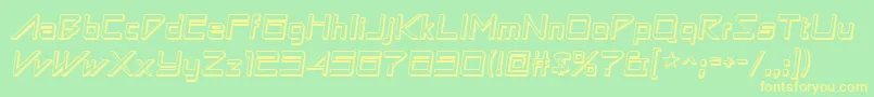 Astronboywonder Font – Yellow Fonts on Green Background
