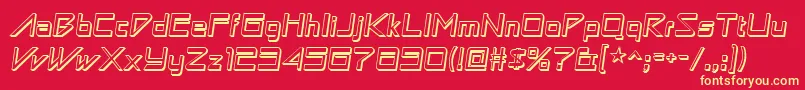 Astronboywonder Font – Yellow Fonts on Red Background