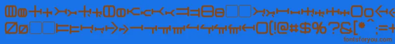Graalen Font – Brown Fonts on Blue Background