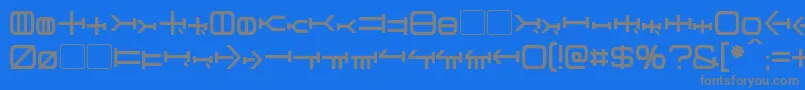 フォントGraalen – 青い背景に灰色の文字