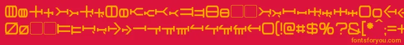Graalen-fontti – oranssit fontit punaisella taustalla