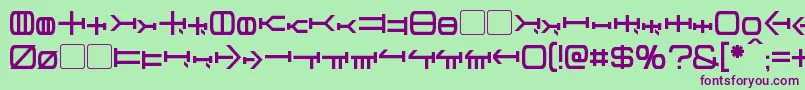 Graalen Font – Purple Fonts on Green Background