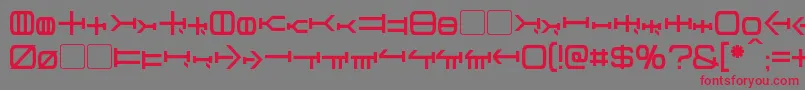 フォントGraalen – 赤い文字の灰色の背景