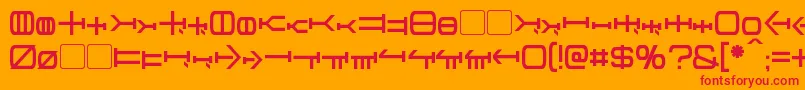 フォントGraalen – オレンジの背景に赤い文字