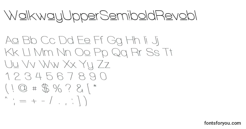 Schriftart WalkwayUpperSemiboldRevobl – Alphabet, Zahlen, spezielle Symbole