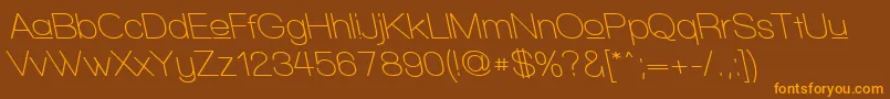 WalkwayUpperSemiboldRevobl Font – Orange Fonts on Brown Background