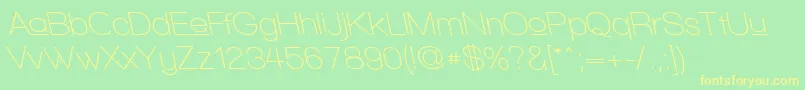 WalkwayUpperSemiboldRevobl Font – Yellow Fonts on Green Background