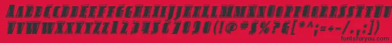 SfavondalescinlineItalic Font – Black Fonts on Red Background