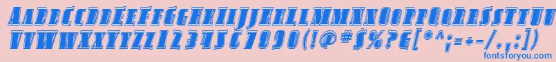 SfavondalescinlineItalic Font – Blue Fonts on Pink Background
