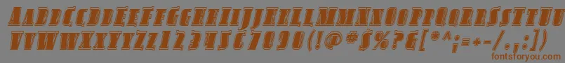 SfavondalescinlineItalic Font – Brown Fonts on Gray Background