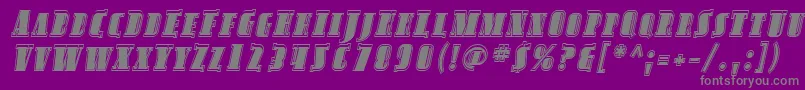 SfavondalescinlineItalic Font – Gray Fonts on Purple Background