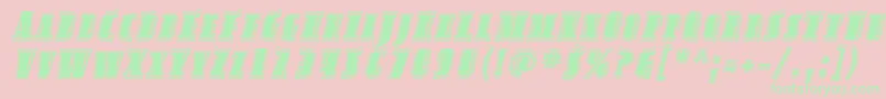 SfavondalescinlineItalic Font – Green Fonts on Pink Background
