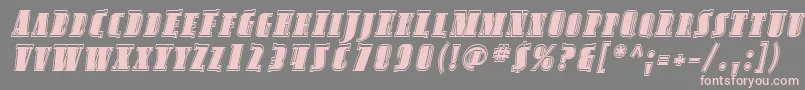 SfavondalescinlineItalic Font – Pink Fonts on Gray Background