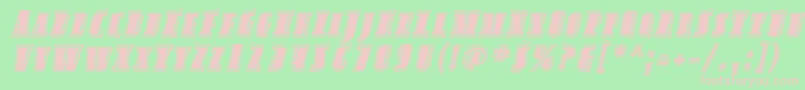 SfavondalescinlineItalic Font – Pink Fonts on Green Background