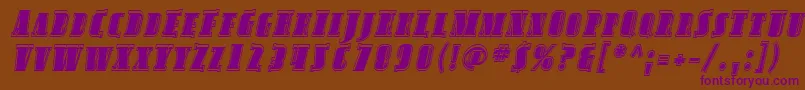 SfavondalescinlineItalic Font – Purple Fonts on Brown Background