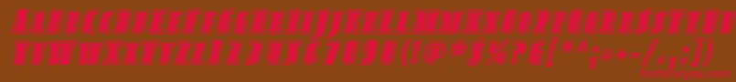 SfavondalescinlineItalic Font – Red Fonts on Brown Background